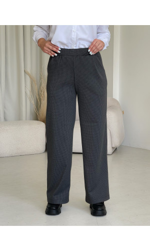 Жіночі широкі штани палаццо з турецького кашеміру. Брюки палаццо на резинці з двома кишенями, пояс на резинці.