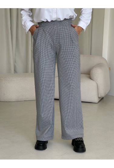 Жіночі широкі штани палаццо з турецького кашеміру. Брюки палаццо на резинці з двома кишенями, пояс на резинці.