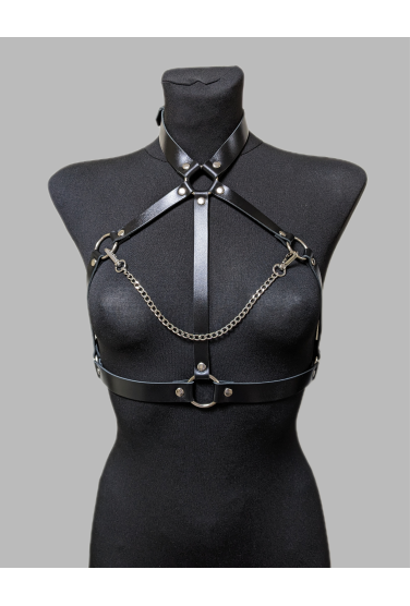 Верх портупея жіноча на груди та шию з ланцюжками  2062