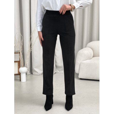 Жіночі брюки кашеміру зі стрілками, пояс на резинці з двома кишенями.