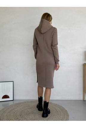 Тепла зимова сукня-худі на флісі на флісі. Манжети з довязу.