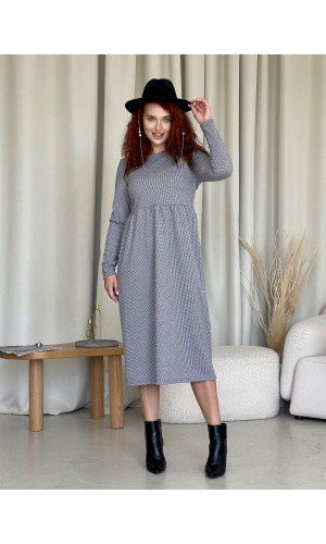 Вільна тепла кашемірова сукня трапеція. Сукня вільного крою, круглий виріз, вільні стегна.