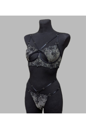 Комплект белья бюстгальтер и трусики с узором 5448