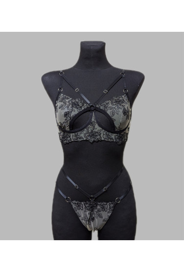 Комплект белья бюстгальтер и трусики с узором 5448