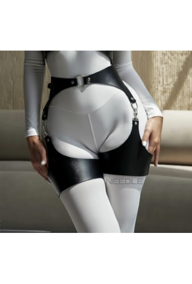 Гартери жіночі з широких шкіряних лямок на стегна 2019