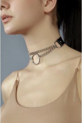 Чокер з ланцюжком і кільцем 10