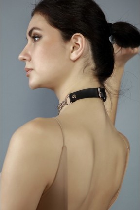 Чокер з ланцюжком і кільцем 10