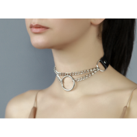 Чокер з ланцюжком і кільцем 10