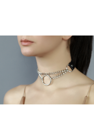 Чокер з ланцюжком і кільцем 10