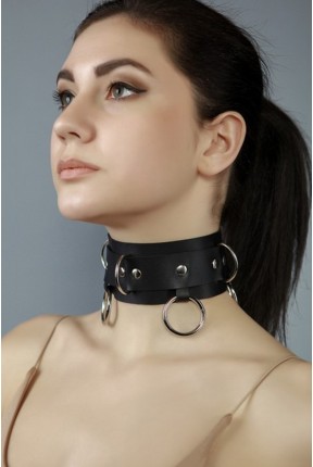 Чокер нашийник з кільцями 13