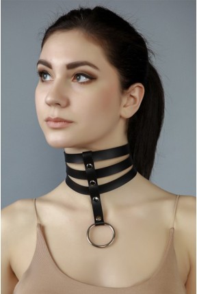 Потрійний чокер з великим кільцем 14