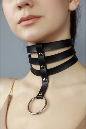 Потрійний чокер з великим кільцем 14