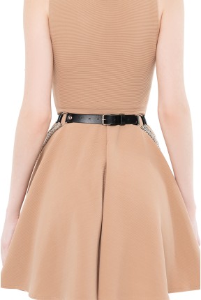 Портупея на пояс зі шкіри з ланнцюжками 431