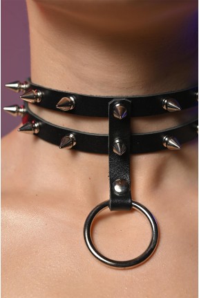 Чокер жіночий з шипами 603