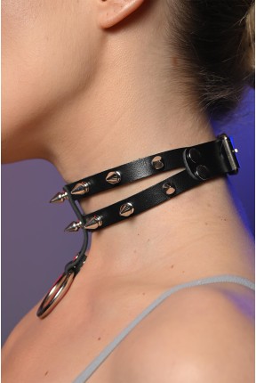 Чокер жіночий з шипами 603