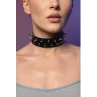 Чокер широкий жіночий з шипами 605