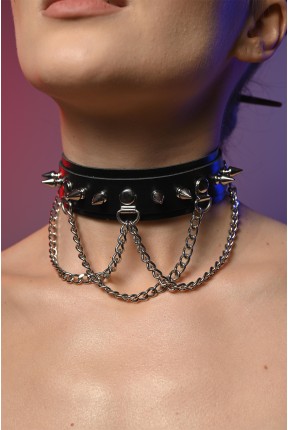 Чокер жіночий з шипами 607