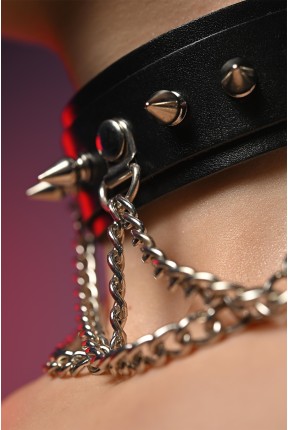 Чокер жіночий з шипами 607