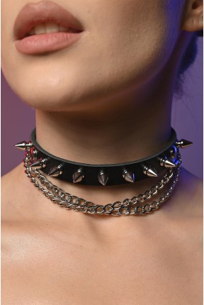 Чокер жіночий з шипами 609
