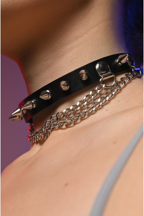 Чокер жіночий з шипами 609