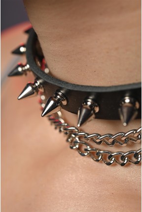 Чокер жіночий з шипами 609
