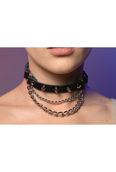 Чокер жіночий з шипами 619