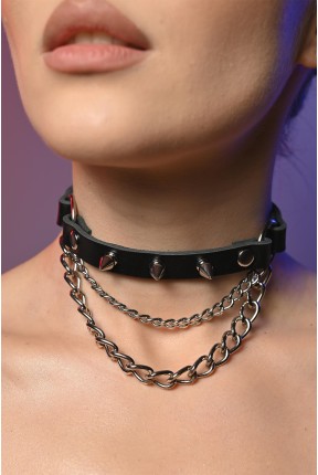 Чокер жіночий з шипами 619