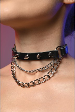 Чокер жіночий з шипами 619