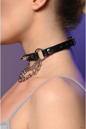 Чокер жіночий з шипами 619