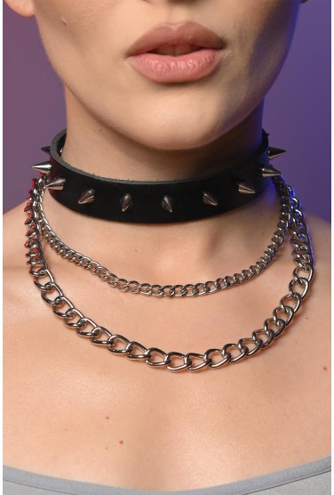 Чокер жіночий з шипами 620