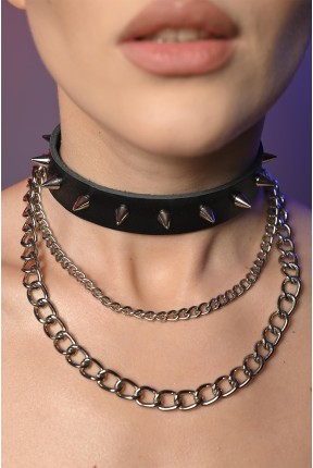 Чокер жіночий з шипами 620