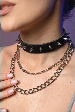 Чокер жіночий з шипами 620