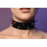 Чокер широкий жіночий з шипами 622