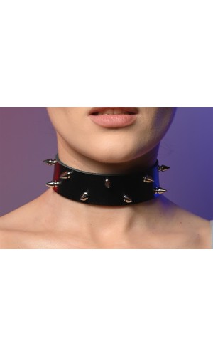 Чокер широкий жіночий з шипами 622