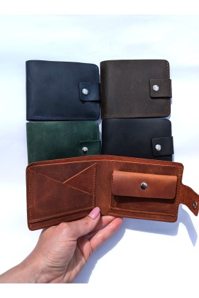 Гаманець на кнопці для купюр та пластикових карток 5005