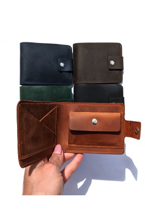 Гаманець на кнопці для купюр та пластикових карток 5005