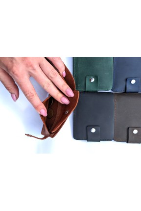 Гаманець на кнопці для купюр та пластикових карток 5005