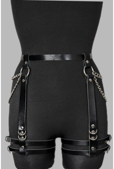 Гартери жіночі на стегна подвійні з ланцюжками 2010
