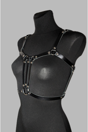Женская портупея на грудь с кольцами 2016
