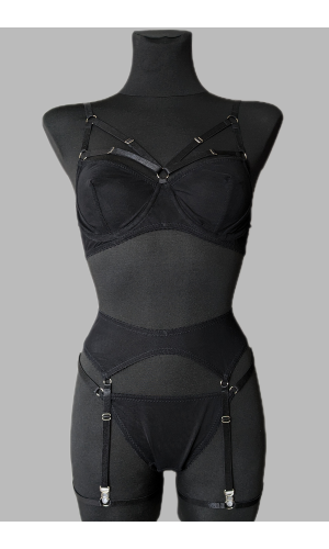 Комплект гладкої верхньої та нижньої білизни на бретелях 2022