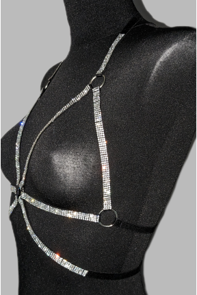 Белье женское из бретелей покрытых стразами 2025