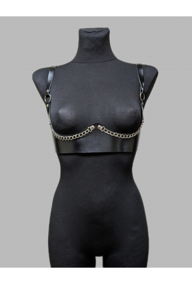 Верх портупея женская с цепочками на груди 2047