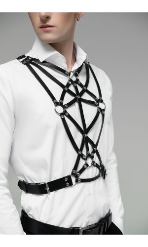 Портупея чоловіча з великим узором на грудях та талії 465