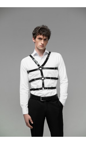 Чоловіча портупея на талію та груди потрійна 239